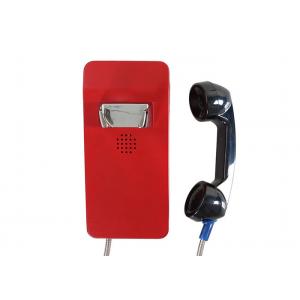 China Red Vandal Resistant Telephone Desk Mounting Ip66 GSM Sip Waterproof 2 Years Warranty supplier
