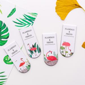 China Customized Mini Magnetic Page Clips Target Book Mark Flamingo For Book supplier