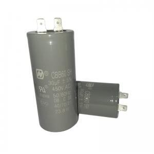 Single Phase Water Pump Motor Capacitor CBB60 450V 30mfd With Screw Two Quick-Connect Terminals