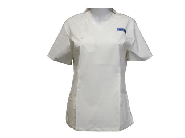 160 GSM T/C 55%/42% Spandex3% White V Neck Short Sleeves Medical Scrubs Medical