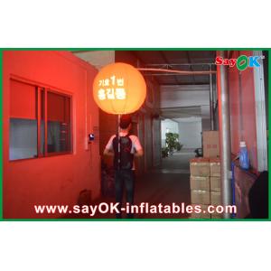 Orange Large Walking Backpack Ball Inflatable Decorations With Janpanese Logo