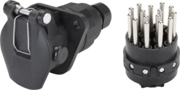 Industrial Trailer Plug Adapter Round RV Blade Type Weatherproof Receptacle