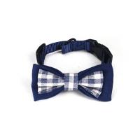 China 0.6 Inch Black And White Nylon Dog Collars And Bow Tie Dog Boy Girl on sale