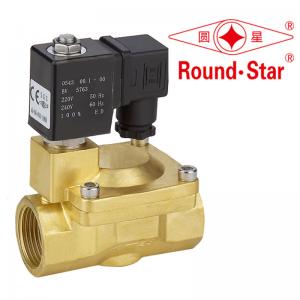China 1 Inch Automatic Bistable Latching Solenoid Valve Pilot Operated Brass supplier