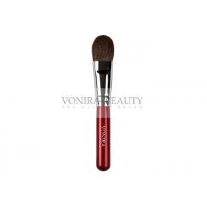 Natural Bristle Paddle Highlight Pony Hair Makeup Brushes For Bronzer / Contour / Blush Private Label