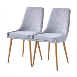 China Textile Upholstered Dining Room Side Chair Ergonomic Back Design White supplier