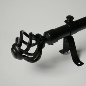 China 24 Inch Single Track Ceiling Mount Cast Iron Pipe Curtain Rod supplier