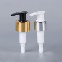 China 24/410 24mm Lotion Dispenser Pump Gold And Silver Aluminum Shampoo Shower Gel Soap Pump on sale