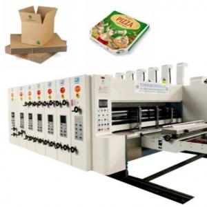 China PLC Pizza Box Flexo Printing Slotting Machine 240mm Slot Depth supplier