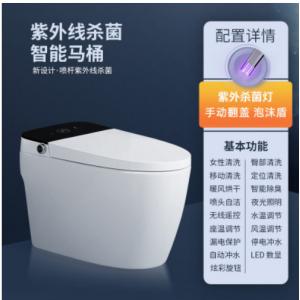 Manual Flip Pp Cover Dual Flush Toilet Siphon Equipped Ultraviolet Sterilization Lamp