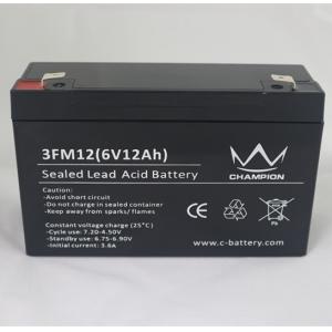 China 3FM12 6 Volt 12AH / 10AH AGM Lead Acid Batteries For Solar Power Stations supplier