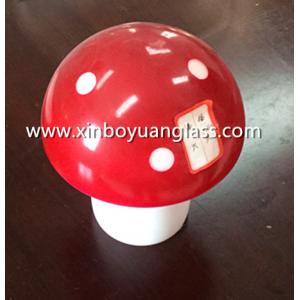 Deco red Glass Mushroom Lamp Shade