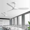 wholesale  60-inch Tuya Smart Ceiling Fan Light Alexa / Google Home Compatible APP Controlled Ceiling Fan Lamp
