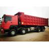 8×4 371HP Heavy Duty Dump Truck 32 Tons Load 30CBM Dump Box White Red Yellow