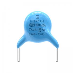 Hight Voltage 471K Capacitor , Class Y1 Capacitor High Frequency Loss