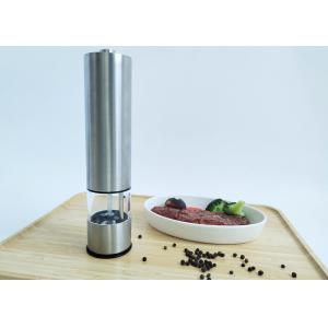 Electric Salt And Pepper Grinder Set  - Stainless Steel Battery Operated Salt & Pepper Mills With Light - Complimentary