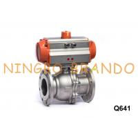 China 4'' Pneumatic Actuated Flange Ball Valve Stainless Steel 304 on sale