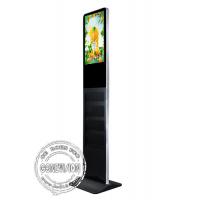 China Interactive 21.5 Inch FHD Standing Touch Screen Kiosk With Catalog Brochure Holder on sale