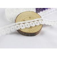 China Flower Water Soluble Polyester Lace Trim , Milk Silk White Lace Ribbon By The Yard on sale