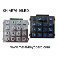 China Illuminated Indoor Access Control Metal Keypad with 16 Back - light Keys on sale