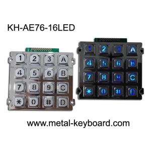 China Illuminated Indoor Access Control Metal Keypad with 16 Back - light Keys supplier