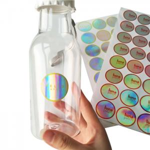 China Bottle / Jar Shrink Sleeve Labels Round 3d Laser Holographic Hologram Sticker supplier