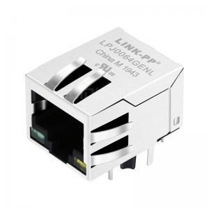 China WE 7499011215 Compatible LINK-PP LPJ0064GENL 10/100 Base-T Tab Down Green/Yellow Led 1x1 Port Network Jack RJ45 ICM Connector supplier