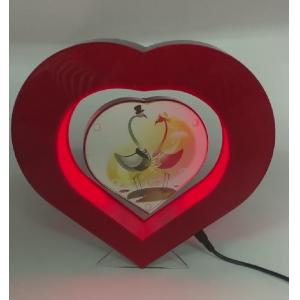 led light red magnetic levitation photo frame display stand ,floating picture frame display racks