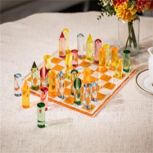 3d Resin Chess Pieces Acrylic Stone Chess Set Luxury