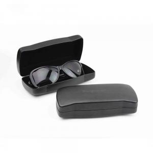 China black leather sunglasses case new packaging glasses box supplier