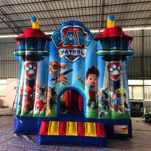 China Kids PVC Tarpaulin Paw Patrol Inflatable Bounce House With Slide supplier