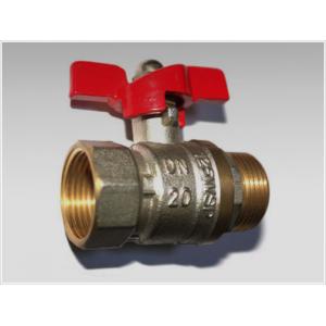 China butterfly handle brass ball valve male+female supplier