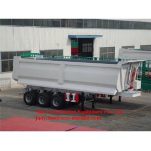 China Front End Lift Tipper Semi Trailer 40m3 Dumper Semi Trailer 12 Wheels For Stone / Sand supplier