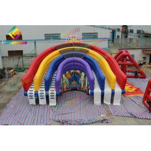 Rainbow Inflatable Slide Park Kids Amusement Park For Advertising / Event