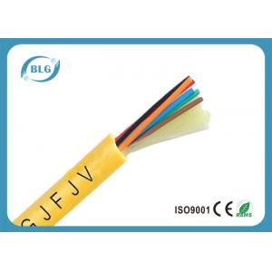 Indoor 8 Core Fiber Optic Cable , Single Mode Fiber Optic Light Cable PVC LSZH