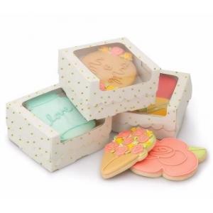 China Dessert Cupcake Packaging Boxes / Paper Food Gift Boxes With Custom Design supplier