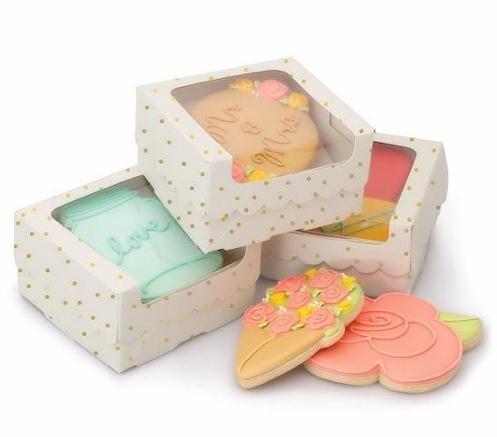 Dessert Cupcake Packaging Boxes / Paper Food Gift Boxes With Custom Design