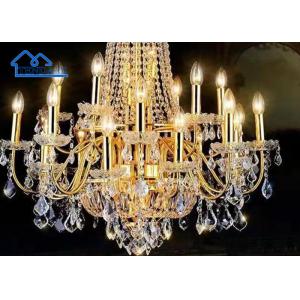 China Creative Party Tent Accessories Ceiling Atmosphere Luxury Crystal Chandelier Outdoor Tent With Lights supplier