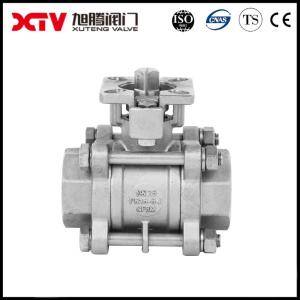 China Xtv 1/2 Inch Double Acting Pneumatic Actuator 3PC Floating Ball Valve in Stainless Steel supplier