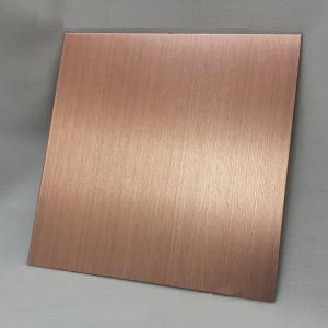 China J2 NO.4 Stainless Steel Sheet Rose Gold Black Plating Four Feet 0.45mm Thk supplier