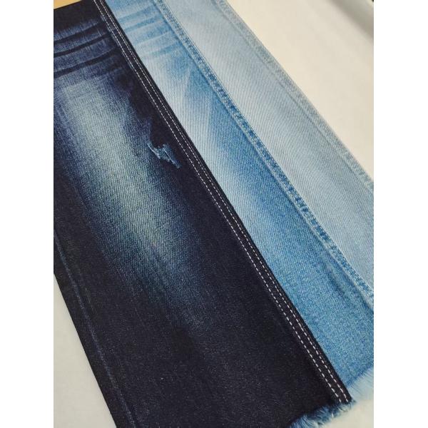 China 10.2oz 85% de algodón estilo Twill Tejido de denim de estiramiento débil con 190cm de ancho completo para jeans o abrigo de denim wholesale