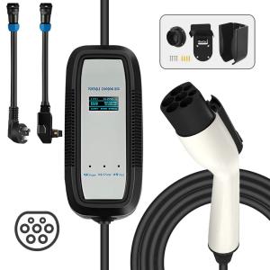 China Adjustable Current Fast Charging Portable AC EV Charger With 5m Cable wholesale
