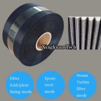 China Filter Element Folded Lining Mesh, Epoxy Steel Mesh，Steam Turbine Filter Mesh on sale