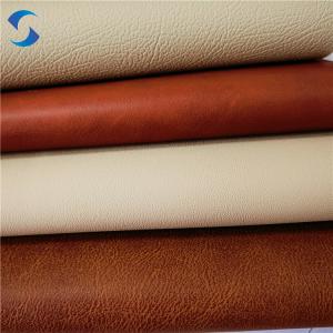 Embossed Leather Fabric Soft or Hard Hand Feeling Minimum Order Quantity 1500 synthetic leather fabric manufacturers