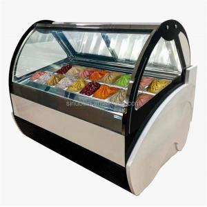 China Cheaper Price Ice Cream/Cake Refrigerated Display Case Bowl Scoop Ice Cream Display Scooping Freezer supplier