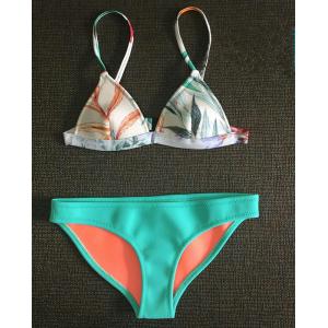 China Sexy Triangle Bikini holiday hot spring Beautiful flower printed swimwear for women supplier