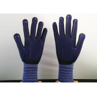 China Navy Blue Insulated Work Gloves , Nitrile Dipped Work Gloves Flexible Tactility on sale
