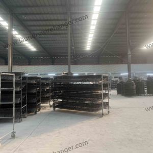 Cintre résistant de fil de la blanchisserie Q195 d'économie de l'espace ultra mince