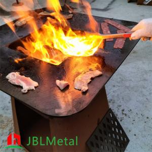 China Backyard Corten Steel Wood Burning Fire Pit Barbecue BBQ Grill supplier