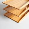 China Organizador de archivos de escritorio de bambú natural para papel de oficina y solución de almacenamiento de revistas wholesale